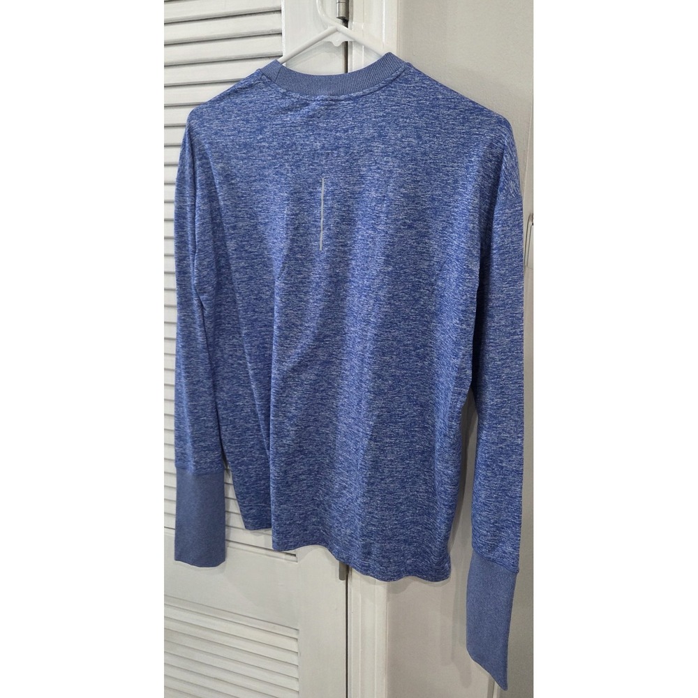 Nike Running Dri-FIT Women's M Blue Heather Long Sleeve Crew Neck Top - Picture 4 of 5